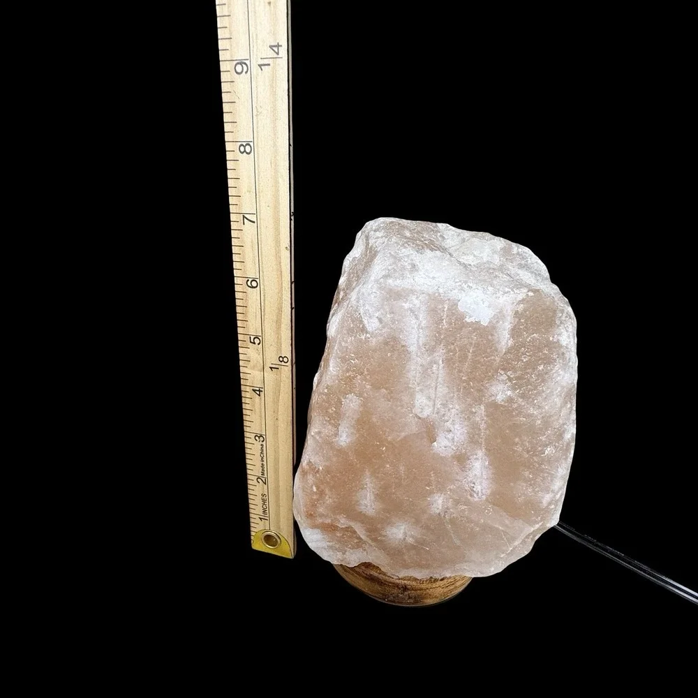 Himalayan Pink Salt Crystal Lamp, Corded Plug-In Table Lamp w/ Switch 7.25